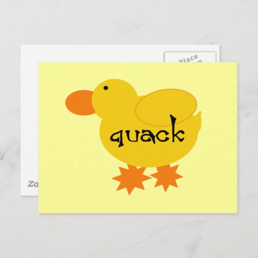 Gelbe Enten-Quaken-T-Shirts und Geschenke Postkarte (Vorne/Hinten)