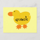 Gelbe Enten-Quaken-T-Shirts und Geschenke Postkarte (Vorderseite)