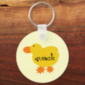 Gelbe Enten-Quaken-T-Shirts und Geschenke Schlüsselanhänger (Vorderseite)