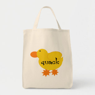 Gelbe Enten-Quaken-T-Shirts und Geschenke Tragetasche