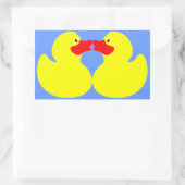 Gelbe Enten Rechteckiger Aufkleber (Tasche)