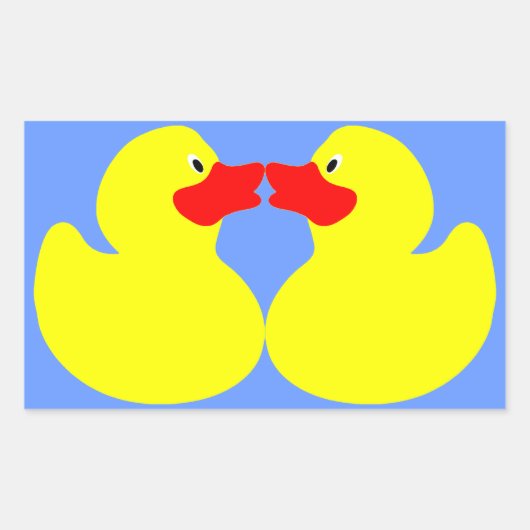 Gelbe Enten Rechteckiger Aufkleber (Vorderseite)