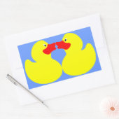 Gelbe Enten Rechteckiger Aufkleber (Umschlag)