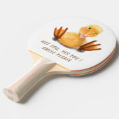 Gelbe Entenpingpong Paddle Lächeln Tischtennis Schläger (Vorderseite)