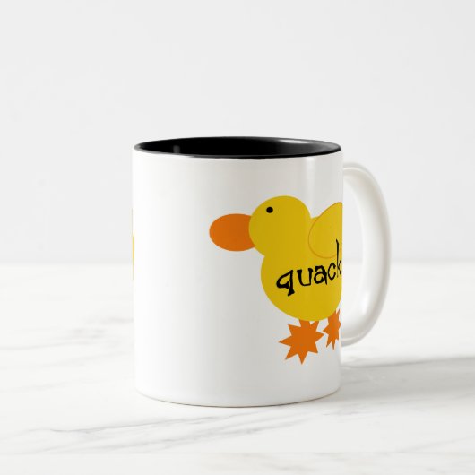 Gelbe Entequack-Tasse Zweifarbige Tasse (VorderseiteRechts)