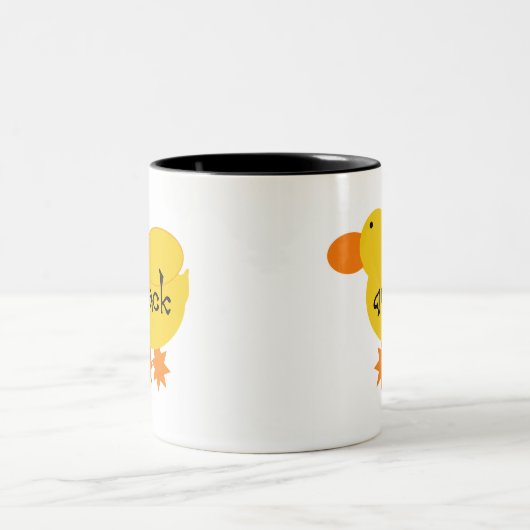 Gelbe Entequack-Tasse Zweifarbige Tasse (Mittel)