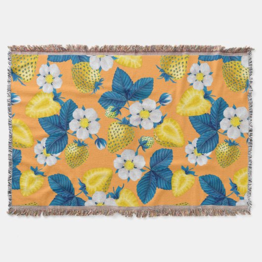 Gelbe Erdbeeren auf Orange Decke (Vorderseite)