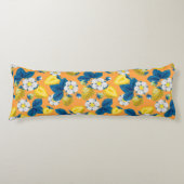 Gelbe Erdbeeren auf Orange Seitenschläferkissen (Vorderseite)