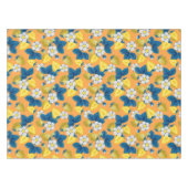 Gelbe Erdbeeren auf Orange Tischdecke (Vorderseite (Horizontal))