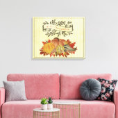 Gelbe Erntedank Pumpkins und Squash Leinwanddruck (Insitu (Wohnzimmer))