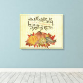Gelbe Erntedank Pumpkins und Squash Leinwanddruck (Insitu (Holzboden))