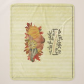 Gelbe Erntedank Pumpkins und Squash Sherpadecke (Vorderseite)