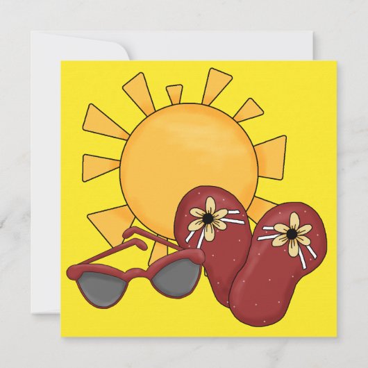 Gelbe Erwachsene Pool Party GRILLEN Einladungen (Rückseite)