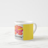 Gelbe Espressoorchideenschale Espressotasse (Vorderseite Rechts)