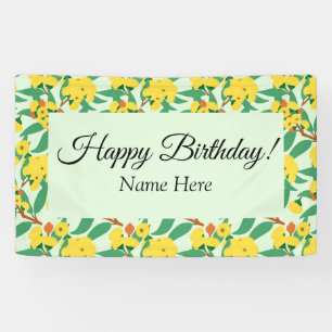 Gelbe Eukalyptusblüten Banner