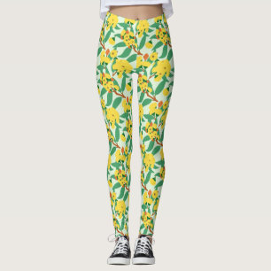 Gelbe Eukalyptusblüten Leggings