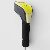 Gelbe Eulen Design Golf Headcover (angewinkelt)