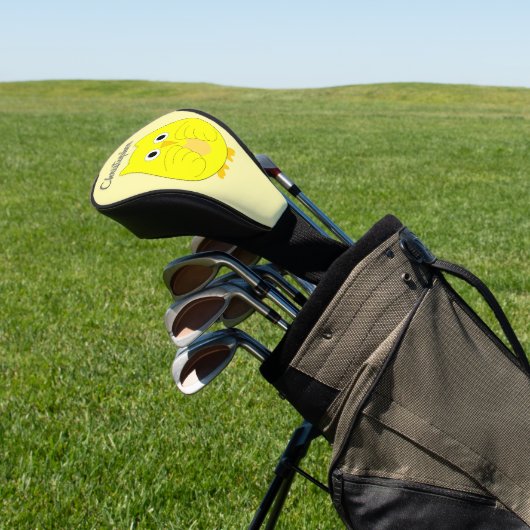 Gelbe Eulen Design Golf Headcover (In SItu)