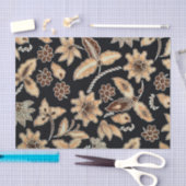 Gelbe Exotic Floral Stickerei Decoupage Seidenpapier (Handwerk)