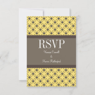 Gelbe Extravagante Latenzaktkarte RSVP Karte