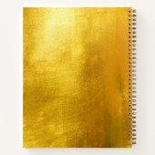 Gelbe Extravagante Monogram Shiny Imitate Goldfoli Notizblock (Rückseite)