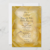 Gelbe Extravagante Rose Hochzeitstag Party Einladung (Vorderseite)