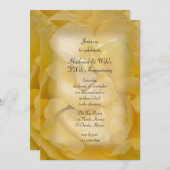 Gelbe Extravagante Rose Hochzeitstag Party Einladung (Vorne/Hinten)