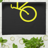 Gelbe Fahrrad Geschirrtuch (Gefaltet)