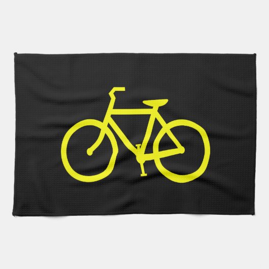 Gelbe Fahrrad Geschirrtuch (Horizontal)
