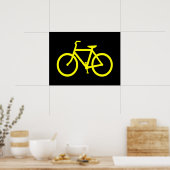 Gelbe Fahrrad Poster (Küche)