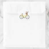 gelbe Fahrradaufkleber Runder Aufkleber (Tasche)