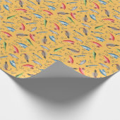 Gelbe Fänge Geschenkpapier (Ecke)
