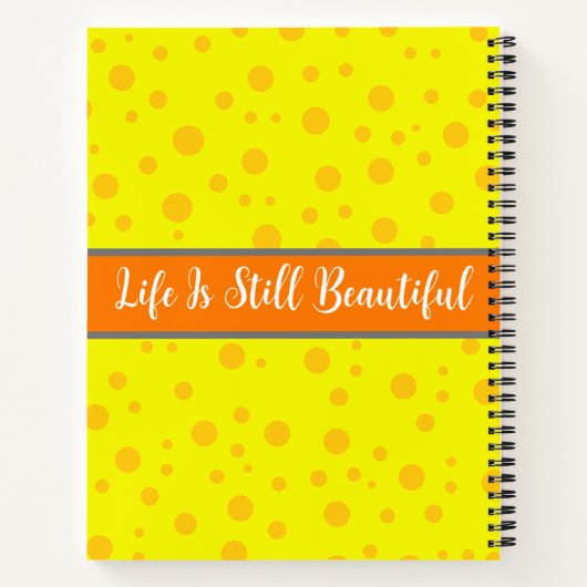 Gelbe Farbe der Ästhetik Lemon - Monogramm mit Nie Notizblock (Rückseite)