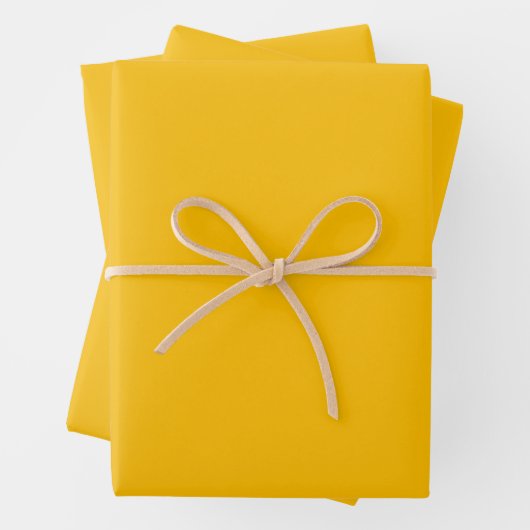 Gelbe Farbe der Sonnenblume | Classic | elegant Geschenkpapier Set (Beispiel)