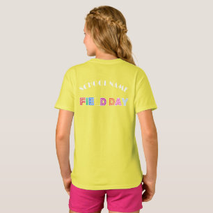 Gelbe Farbe des Schultages Team Cheke Squad T-Shirt