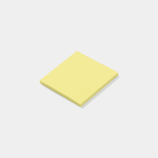 Gelbe Farbe | Hex# F3E779 Post-it Klebezettel (angewinkelt)