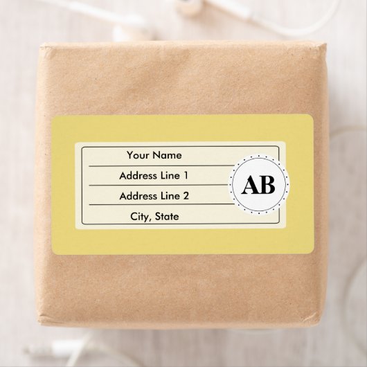 Gelbe Farbe mit Monogramm (Insitu)