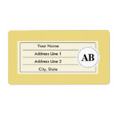 Gelbe Farbe mit Monogramm (Vorne)