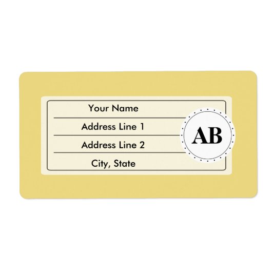 Gelbe Farbe mit Monogramm (Vorne)