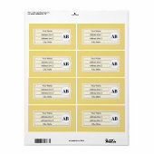 Gelbe Farbe mit Monogramm (Vorne)