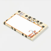 Gelbe Farbe mit Pfoten niedliche Kätzchen 10" x 6" Post-it Klebezettel (angewinkelt)