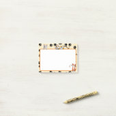 Gelbe Farbe mit Pfoten niedliche Kätzchen 4" x 3"  Post-it Klebezettel (Auf Schreibtisch)