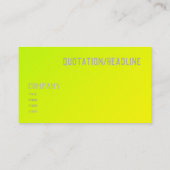 gelbe Farbe Visitenkarte (Rückseite)