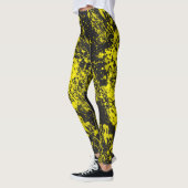 Gelbe Farben-Bürsten-Spritzer-Leggings Leggings (Links)