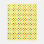 Gelbe farbenfrohe Regenbogen-Punkte-Design  Fleecedecke (Vorderseite)