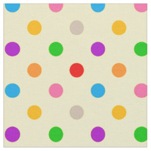 Gelbe farbenfrohe Regenbogen-Punkte-Design  Stoff