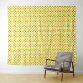 Gelbe farbenfrohe Regenbogen-Punkte-Design  Wandteppich (Beispiel (Horizontal))