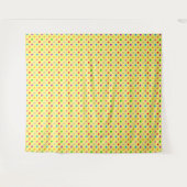 Gelbe farbenfrohe Regenbogen-Punkte-Design  Wandteppich (Vorderseite (Horizontal))