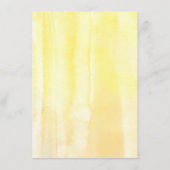Gelbe farbige Blume Hochzeitsinformationen Begleitkarte (Rückseite)
