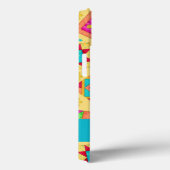 Gelbe farbige Patchwork-Quilt-Blockschaltfläche Case-Mate iPhone Hülle (Rückseite / Rechts)